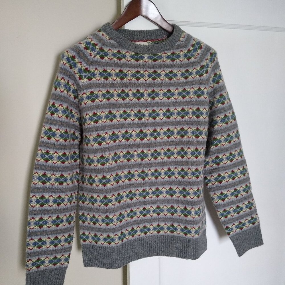 Lambswool Fair Isle Sweater with Argyle